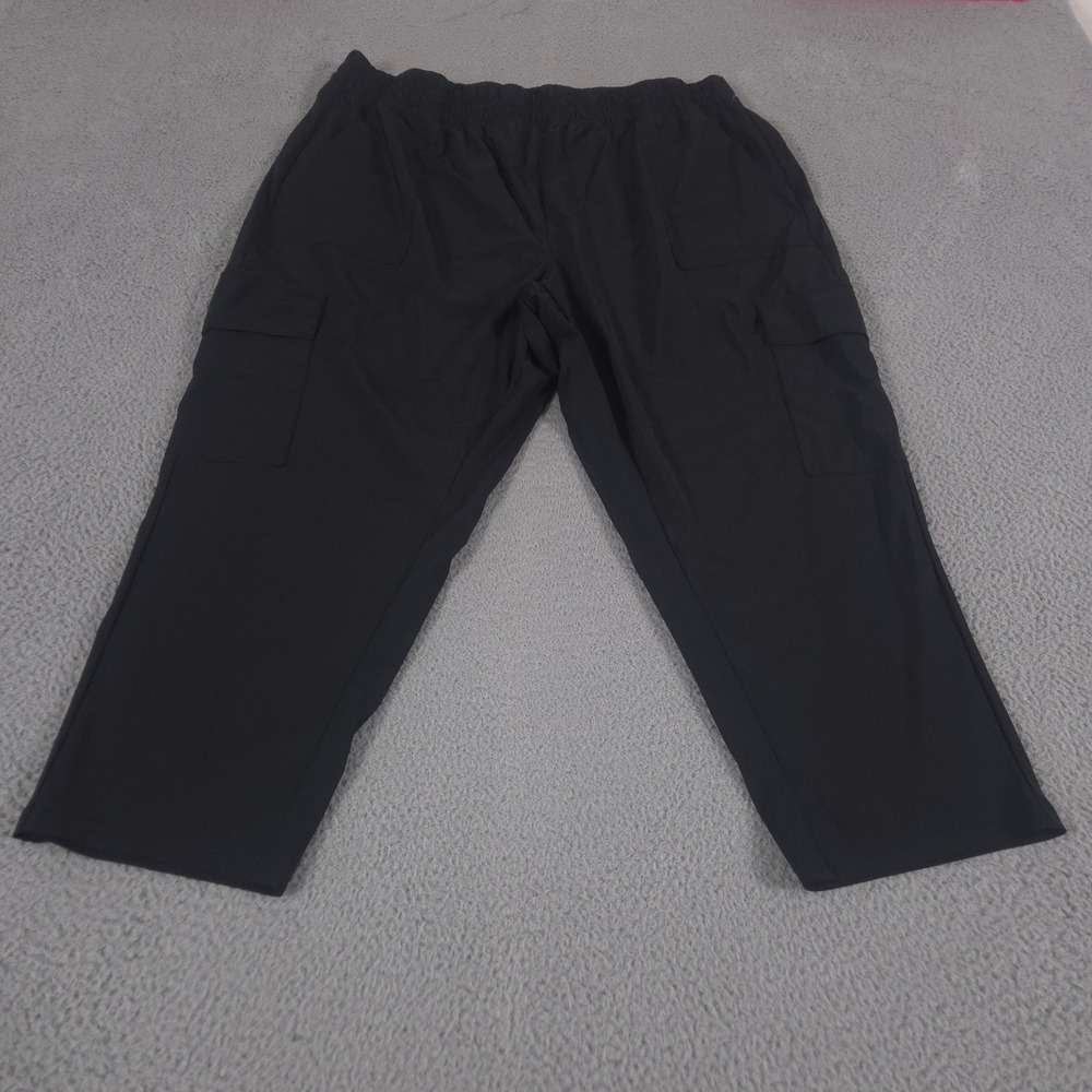 Old Navy Pants Women 3X Black SleekTech Cargo Ankle High-Waisted Go-Dry Tapered